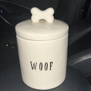 Ceramic Dog Treat Jar with Bone Lid Avery Tillman